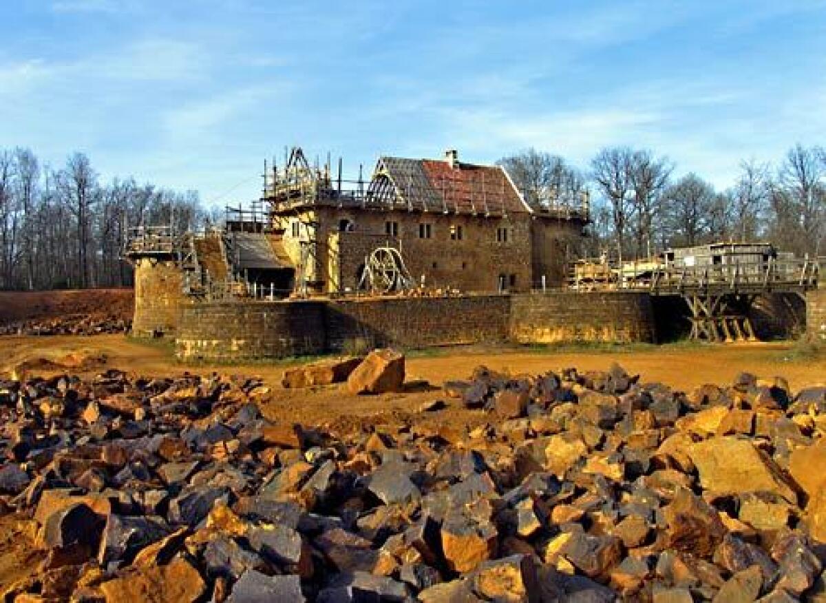 The Great Hall of Guedelon Castle, near St.-Fargeau, is about 100 miles southeast of Paris. Even half-finished, the castle annually draws about 300,000 visitors who wander the site and learn techniques of medieval builders.