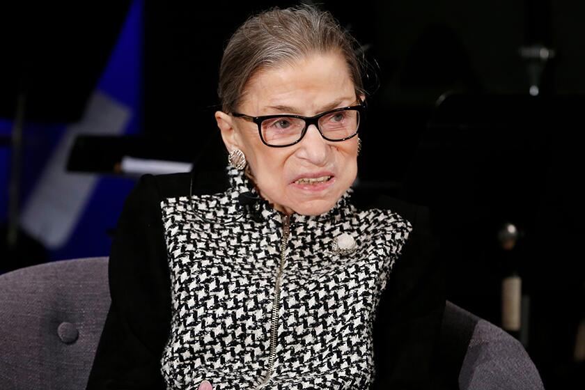 Supreme Court Justice Ruth Bader Ginsburg takes part in the the National Constitution Center Americas Town Hall at the National Museum of Women in the Arts in Washington on Dec. 17, 2019.