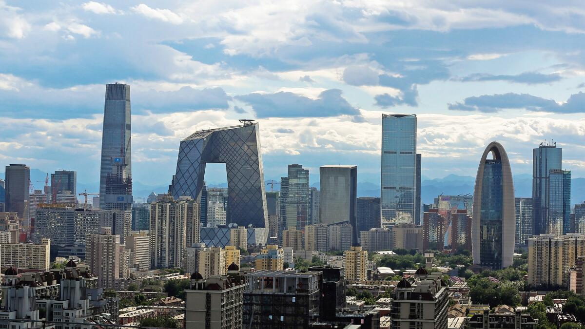 The Beijing skyline. A $436 round-trip fare is offered on China Southern for late summer to fall travel.