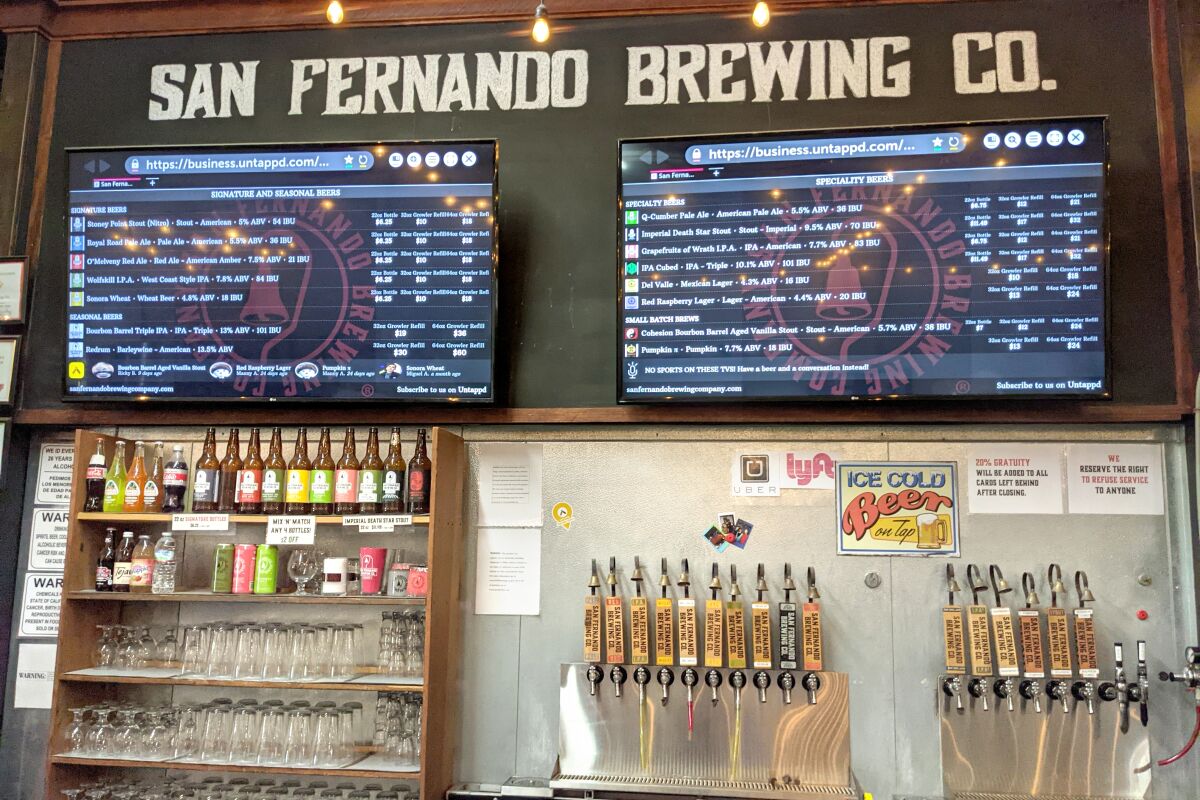 Interior of San Fernando Brewing Co.