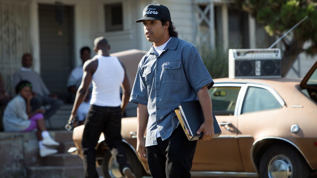 O'Shea Jackson Jr. as Ice Cube in the film, "Straight Outta Compton."