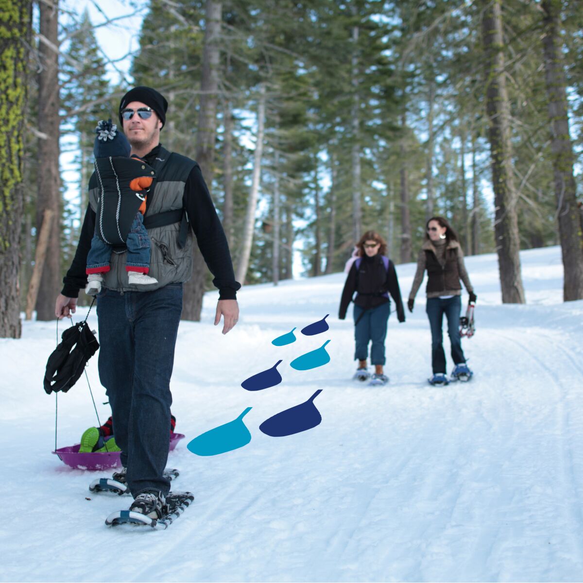Snowshoeing isn't hard, but it can be a lot more aerobic than hiking.