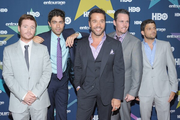 The stars of "Entourage," Kevin Connolly, Adrian Grenier, Jeremy Piven, Kevin Dillon and Jerry Ferrara, attend the final season premiere at the Beacon Theatre in New York City. The HBO show Season 8 premieres July 24. Catch up on last season here.