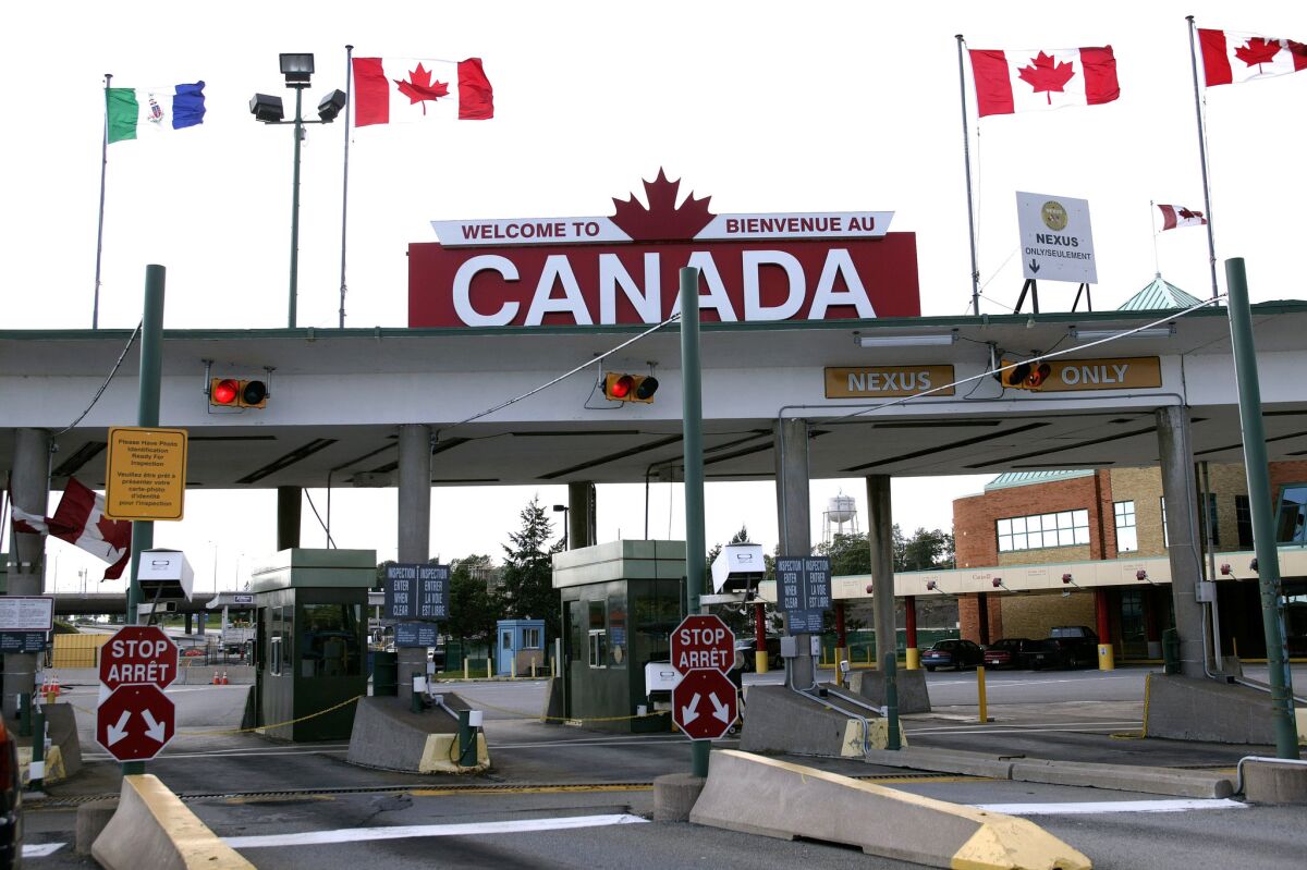 The U.S.-Canada border crossing in Buffalo, N.Y., in 2005.