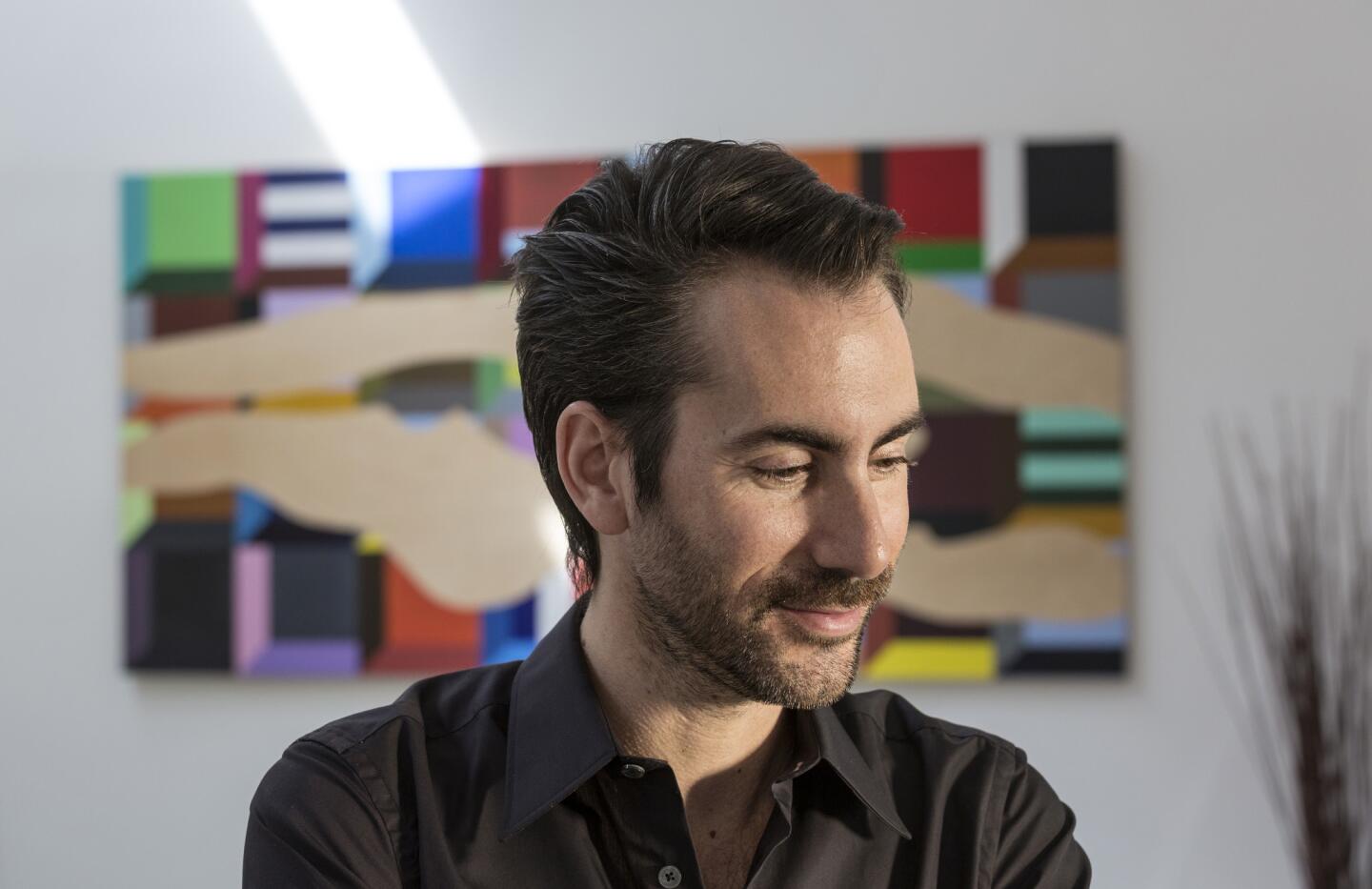 Portrait of architect Dan Brunn in his living room.