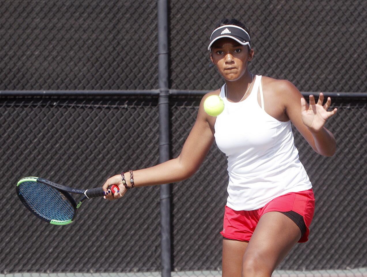 Photo Gallery: Pacific League girls' tennis at Burroughs High School