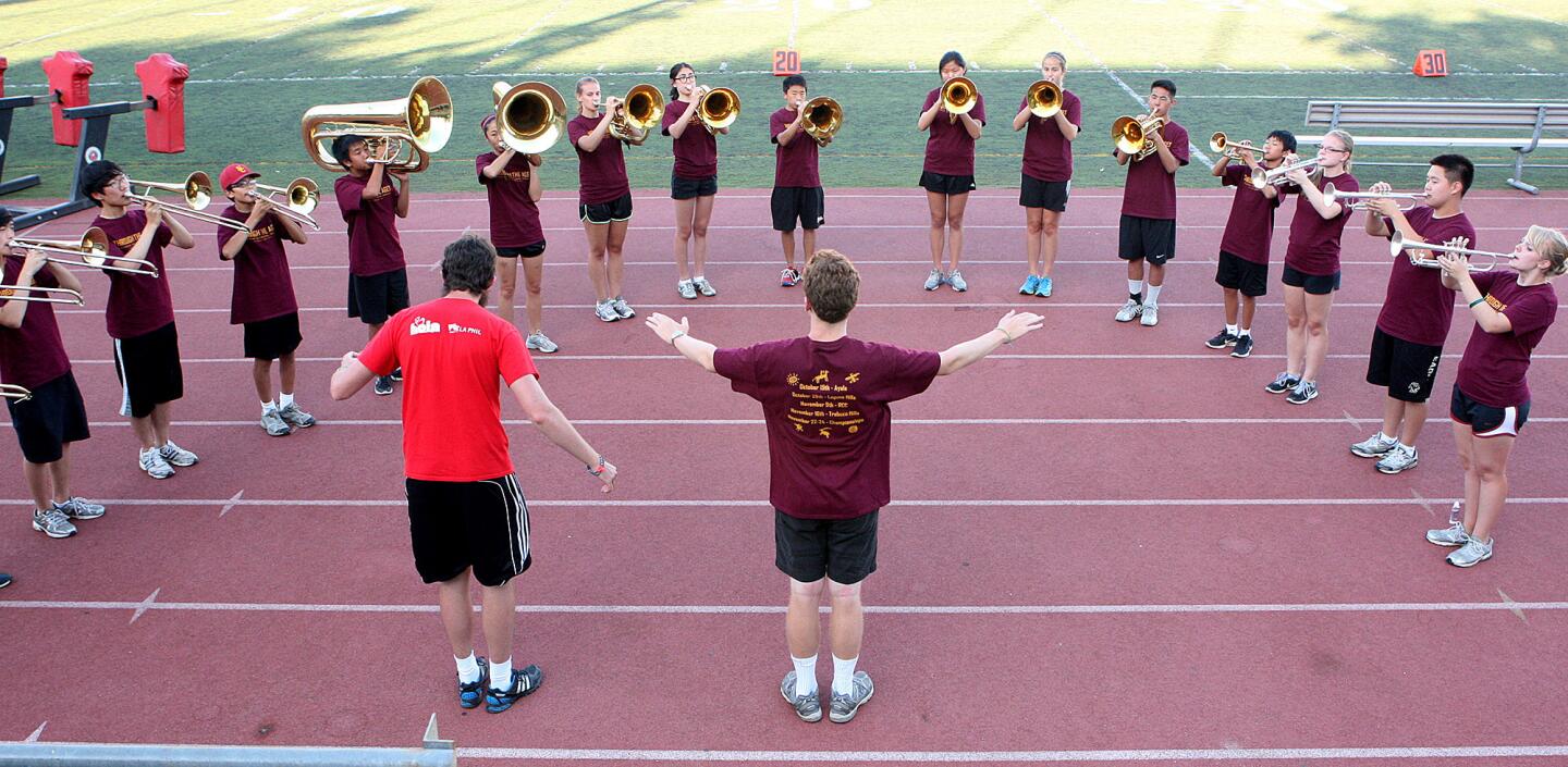 Photo Gallery: La Canada High School Marching Band pre-season practice performance