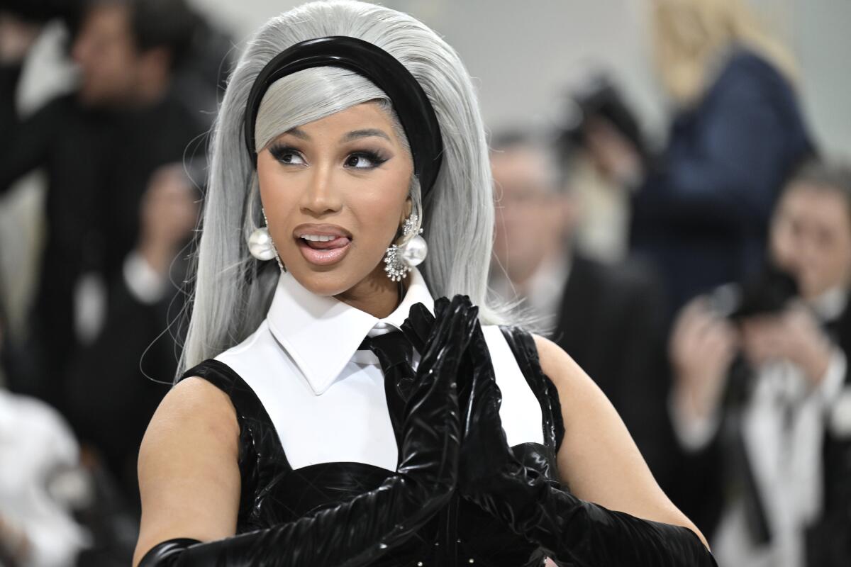 Mic that Cardi B threw at Vegas show sells for nearly $100K - Los ...