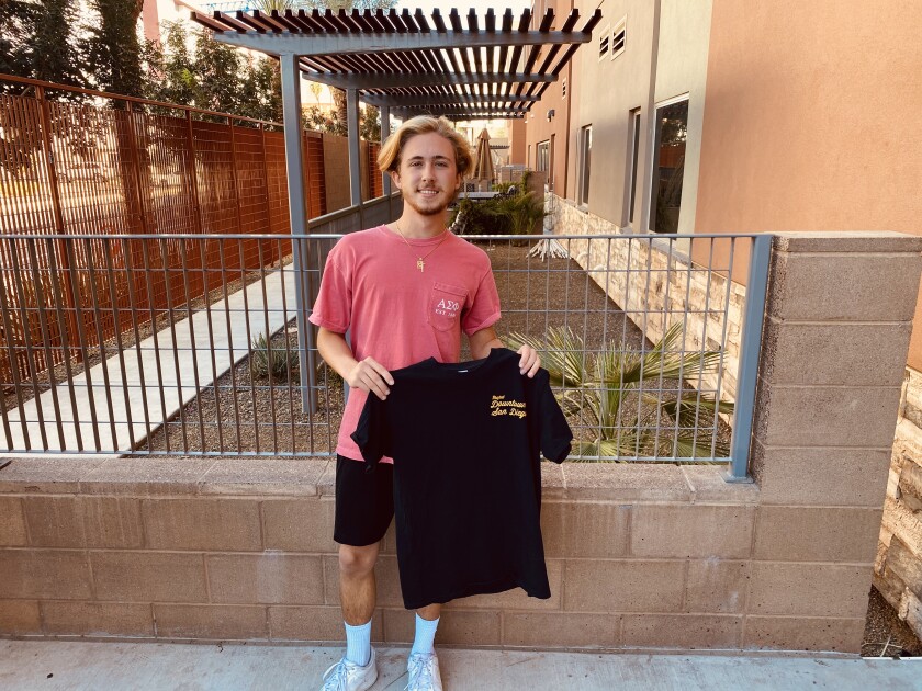 Cathedral Catholic alum Jaxon Jabara is selling t-shirts to benefit the homeless community in San Diego.