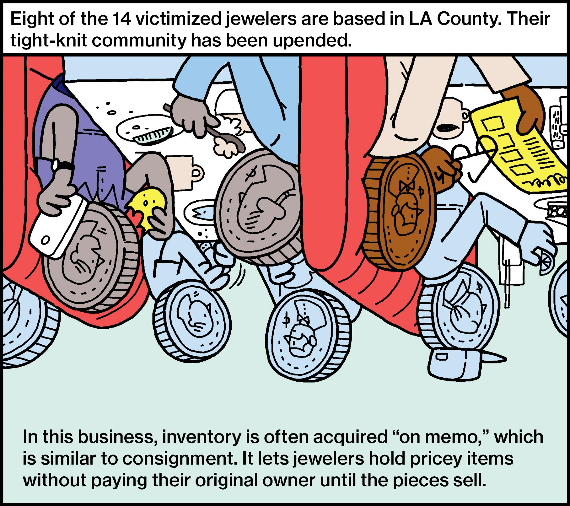 Eight of the 14 victimized jewelers are based in LA County. Their tight-knit community has been upended.
