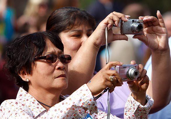 Tourist cameras at Capistrano