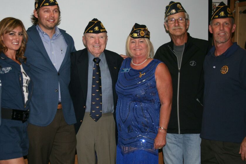 ‪American Legion Officers and Members with US Navy Capt(Ret.) E. Royce Williams.‬