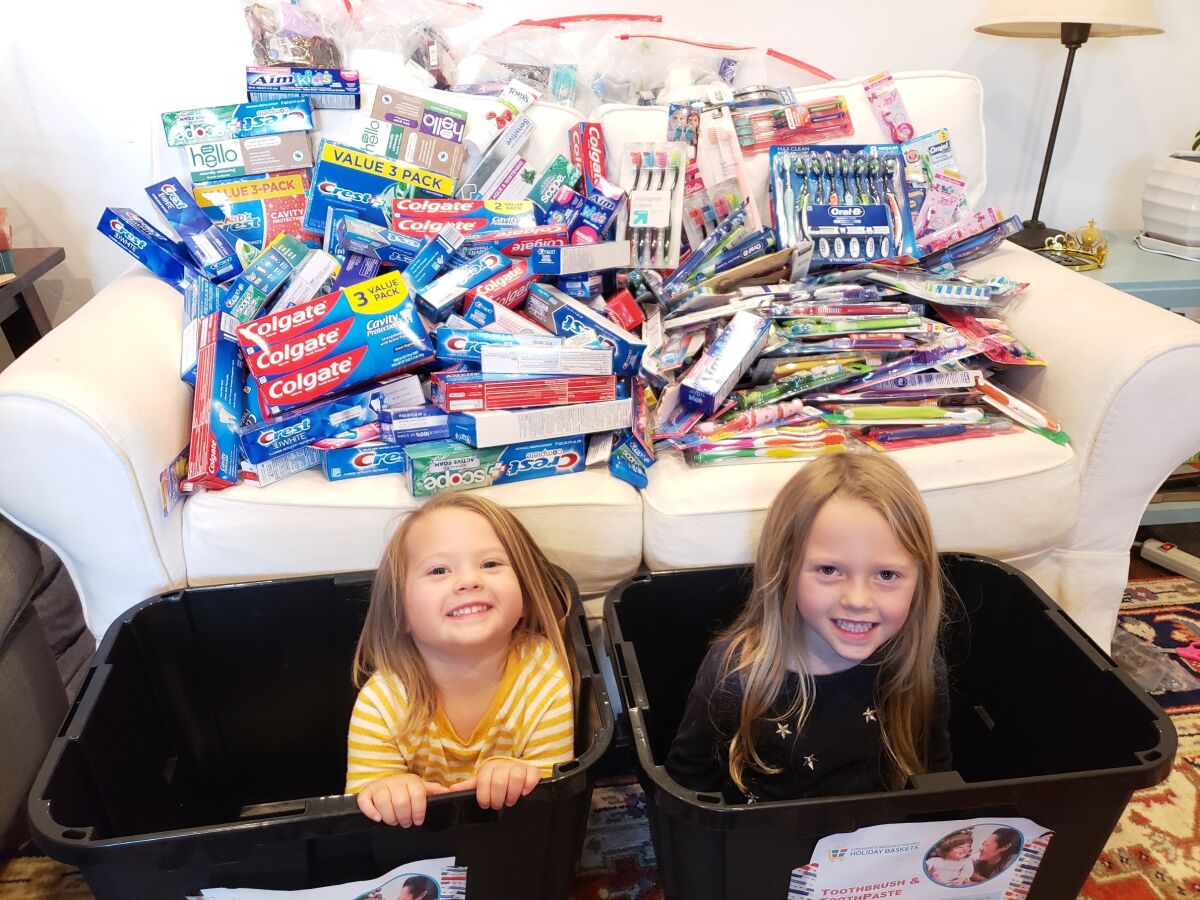 Students collected toothbrushes, toothpaste and other necessities for the Community Resource Center.