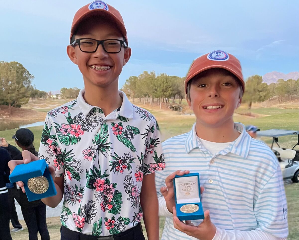 Rancho Santa Fe’s Evan Liu and Brady Neal, playing for the Orange County team, won the boys 12-year-old division.