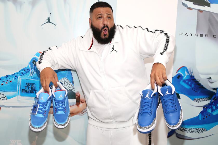 LOS ANGELES, CA - SEPTEMBER 24: DJ Khaled And Brand Jordan Unveil The "Father Of Asahd 3's" (L) And "Another One 3's" (R) on September 24, 2018 in Los Angeles, California. (Photo by Jerritt Clark/Getty Images for Epic Records) ** OUTS - ELSENT, FPG, CM - OUTS * NM, PH, VA if sourced by CT, LA or MoD **