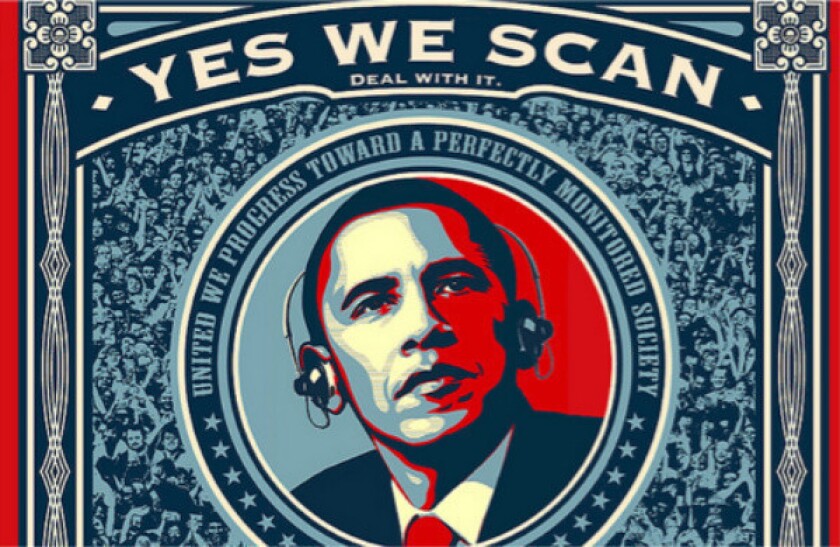 Shepard Fairey approves of NSA parodies of his Obama 'Hope' poster - Los  Angeles Times