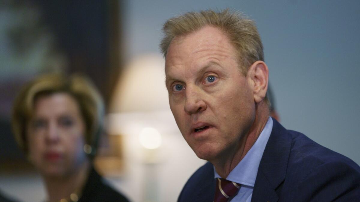 Acting Secretary of Defense Patrick Shanahan speaks Jan. 16 at the Pentagon. He's considered a leading candidate for the permanent post.