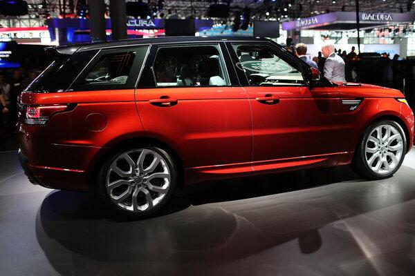 The new Land Rover Sport is displayed at the 2013 New York International Auto Show on Wednesday.