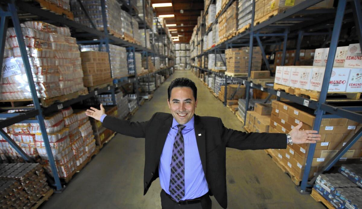 Robert Unanue, general manager of Goya Foods' California arm, at the company's new distribution center in the City of Industry.