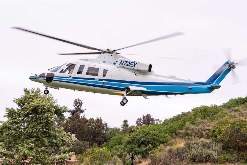 EXCLUSIVE: June 17, 2019 - San Diego, California, United States: Sikorsky S76, tail number N72EX, piloted by Ara Zobayan. On January 26, 2020, Kobe Bryant and his daughter Gianna were among nine people on board when this Sikorsky crashed in a Calabasas mountain area killing all passengers and the pilot. (Polaris) ///
