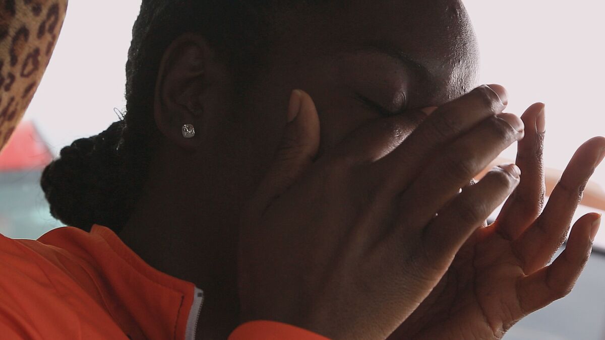 Quidrela “Quay” Lewis in an emotional moment in the documentary "Most Likely to Succeed."