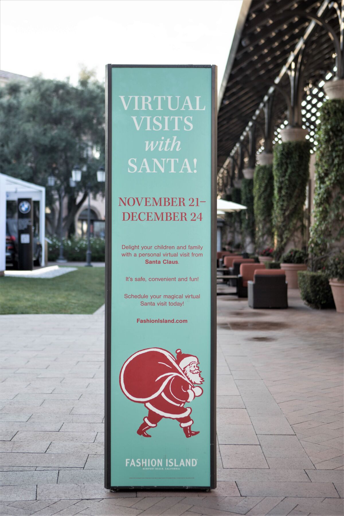 A sign at Newport Beach's Fashion Island.
