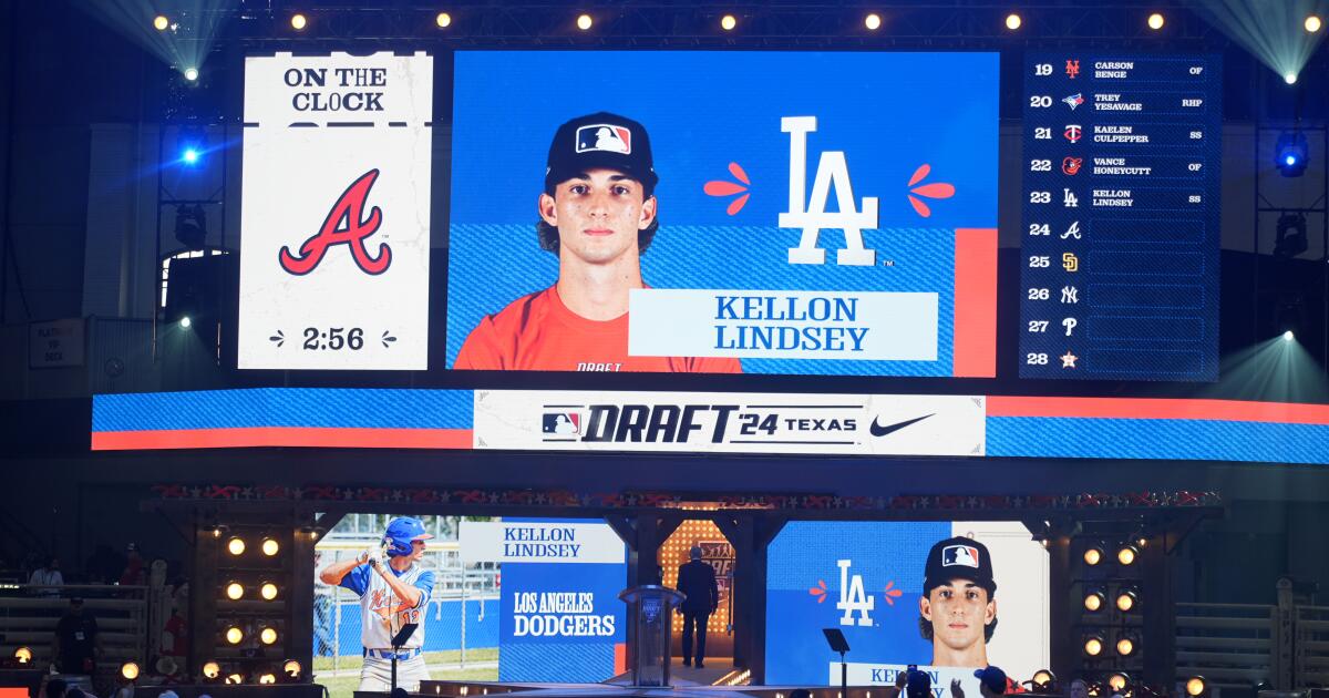 Kellon Lindsey, MLB draftında Dodgers tarafından genel olarak 23. sırada seçildi