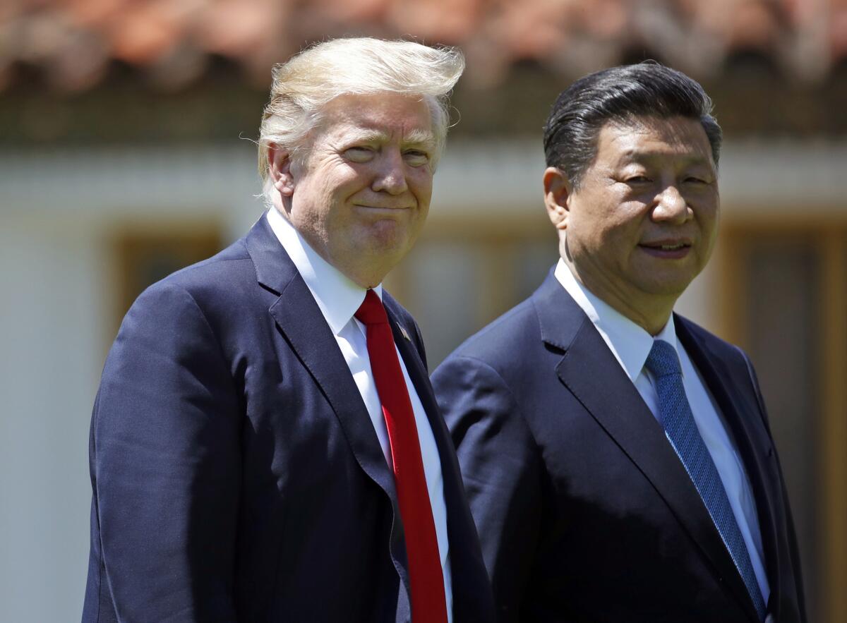 President Trump with Chinese President Xi Jinping in 2017. 