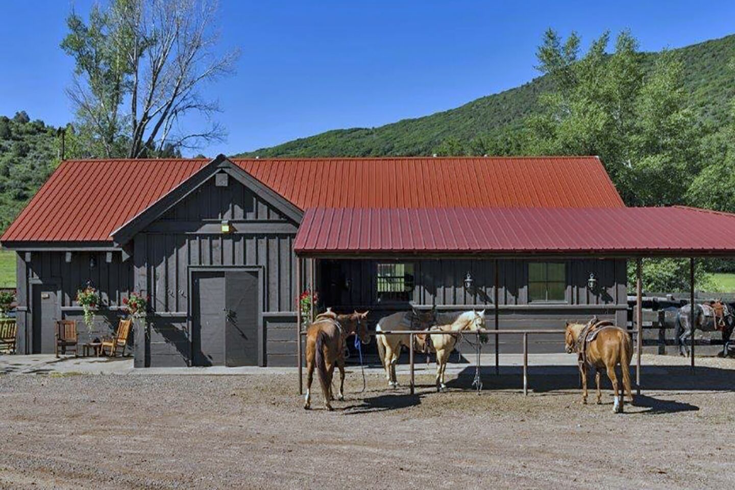 Horse stables.