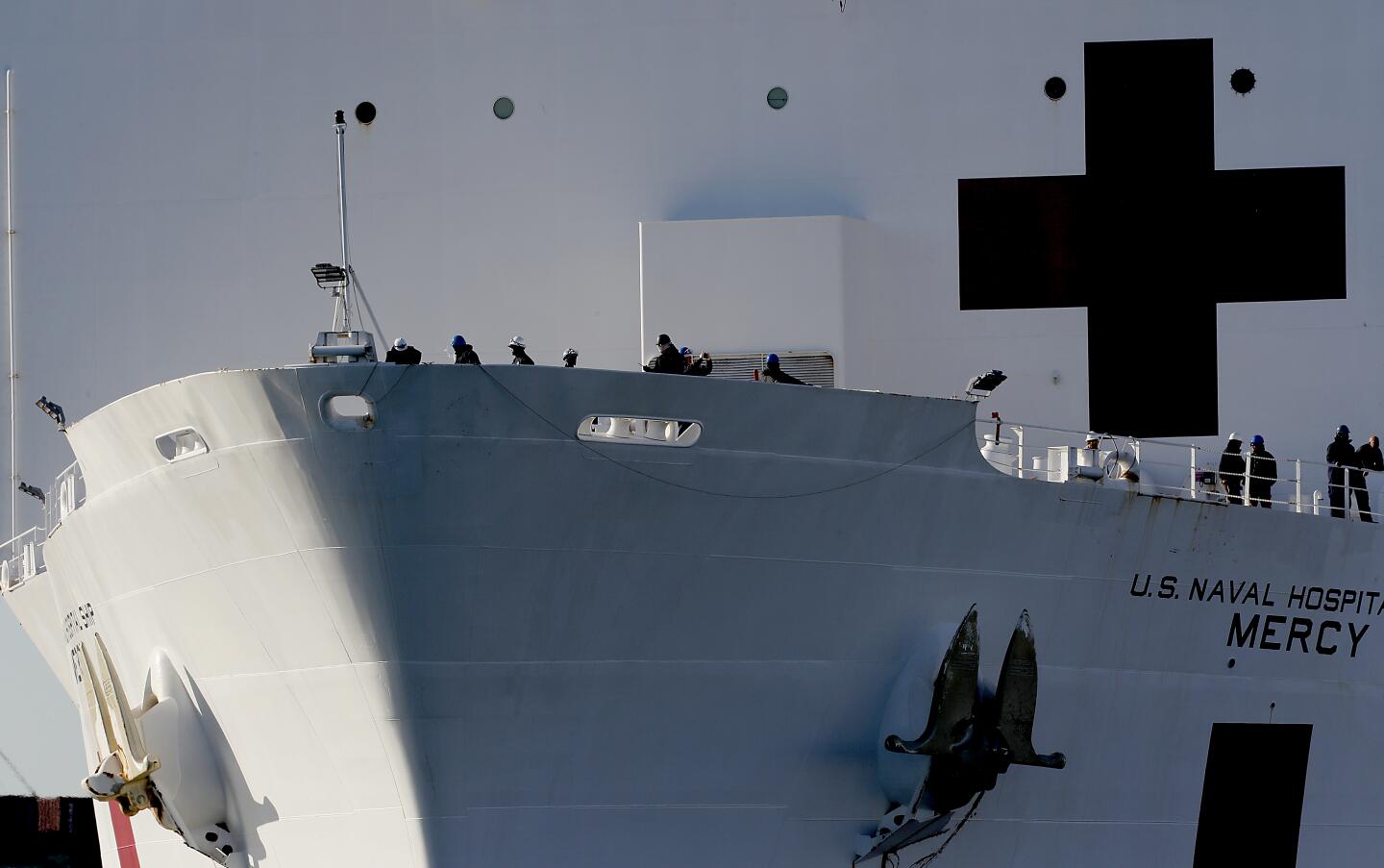 USNS Mercy arrives in San Pedro