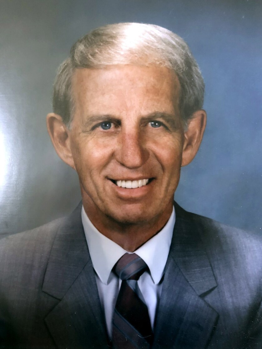 Elmer Combs won eight league titles as head coach of Huntington Beach High School boys' basketball from 1958 to 1977.