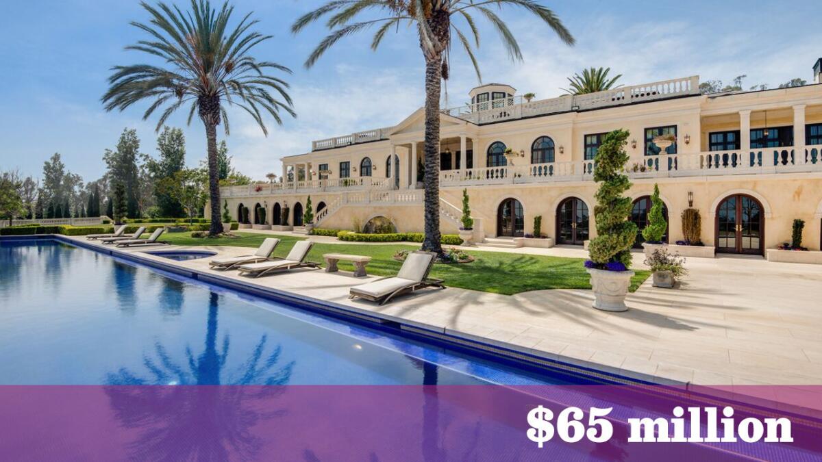 Listed for $65 million, the 20-acre estate in Montecito, Calif., features a polo field, a 128-foot swimming pool and a habitat for monarch butterflies.