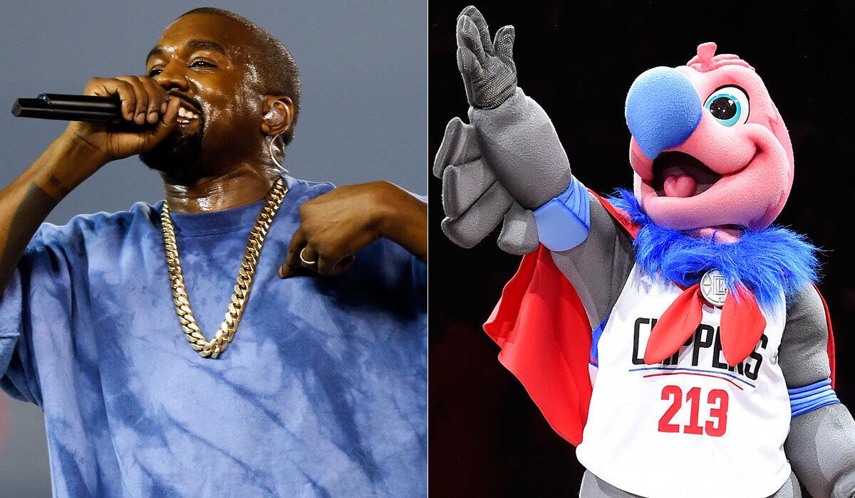 Kanye West wants to redesign the Clippers' mascot, currently Chuck the Condor.
