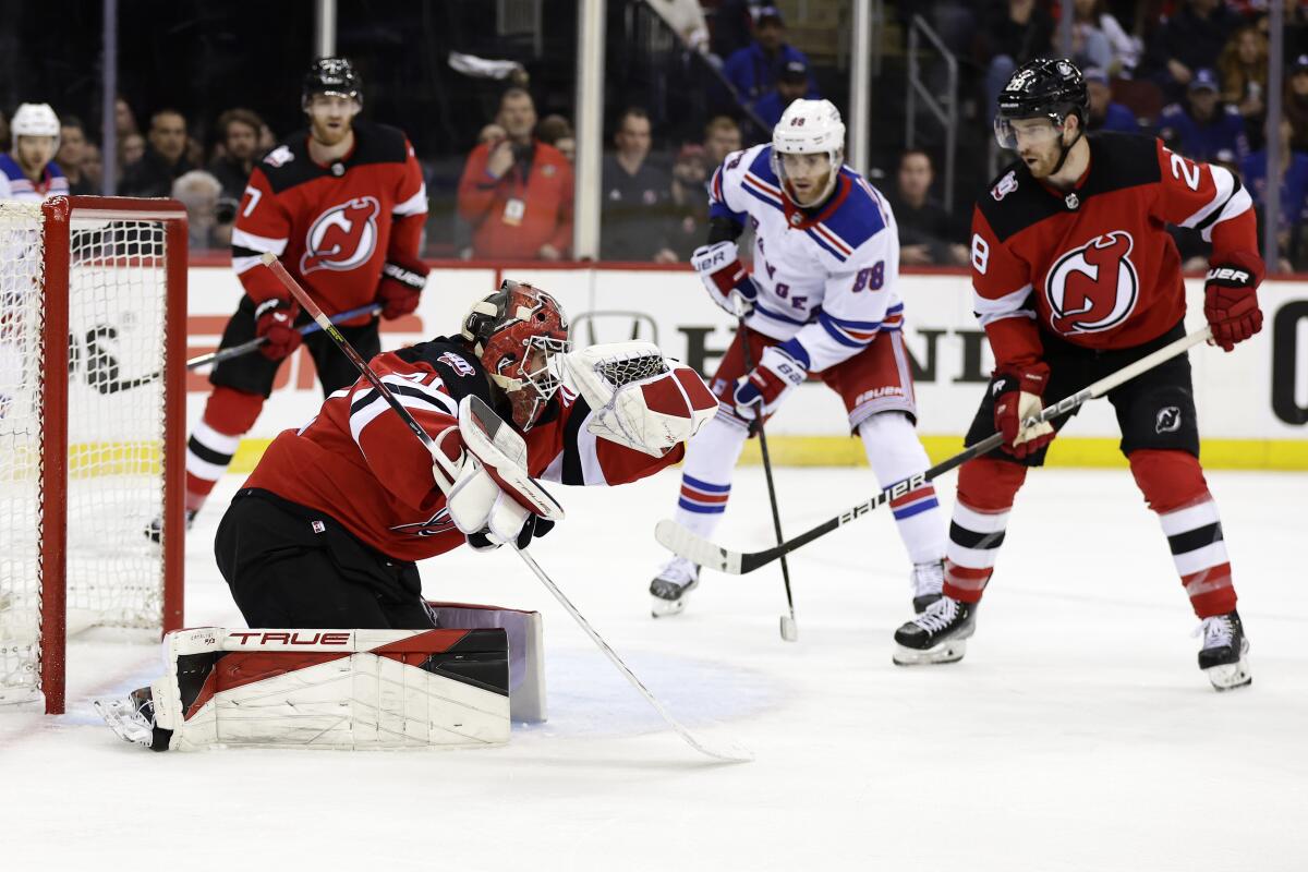 Devils blank Rangers in Game 7, will face Hurricanes in second round