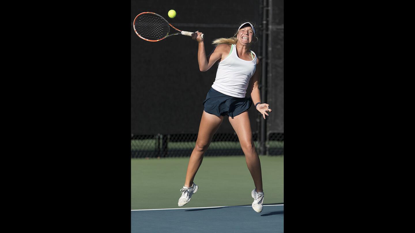 Photo Gallery: Corona del Mar girls' tennis vs. University