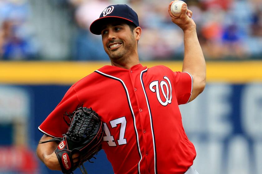 Nationals starter Gio Gonzalez went 11-11 with a 4.57 earned-run average in 32 starts this season.