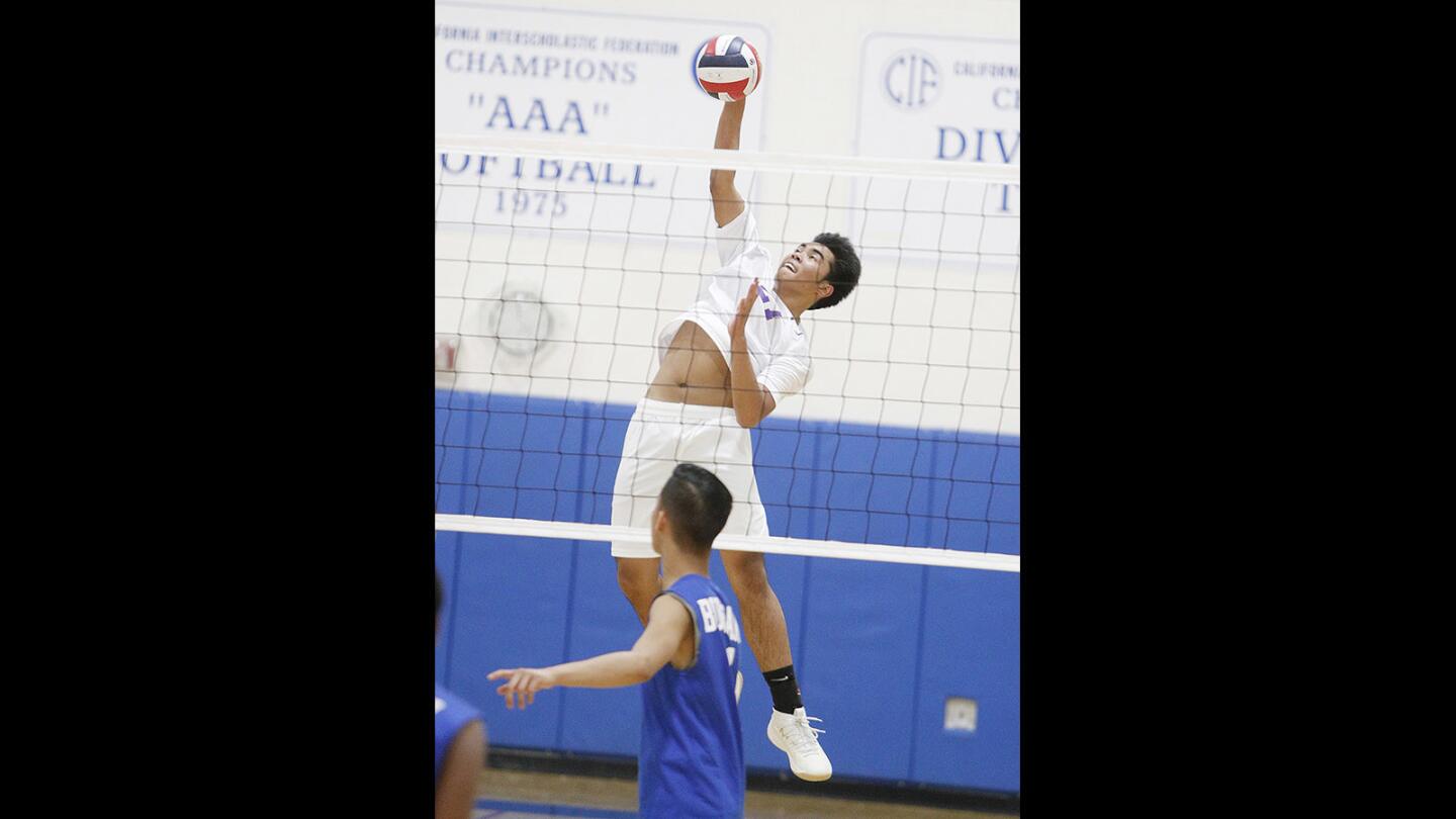 Photo Gallery: Burbank vs. Hoover in Pacific League boys' volleyball