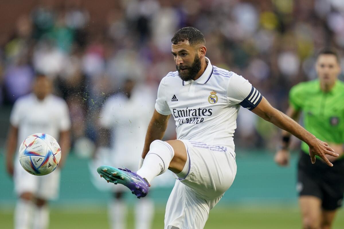 Real Madrid forward Karim Benzema 