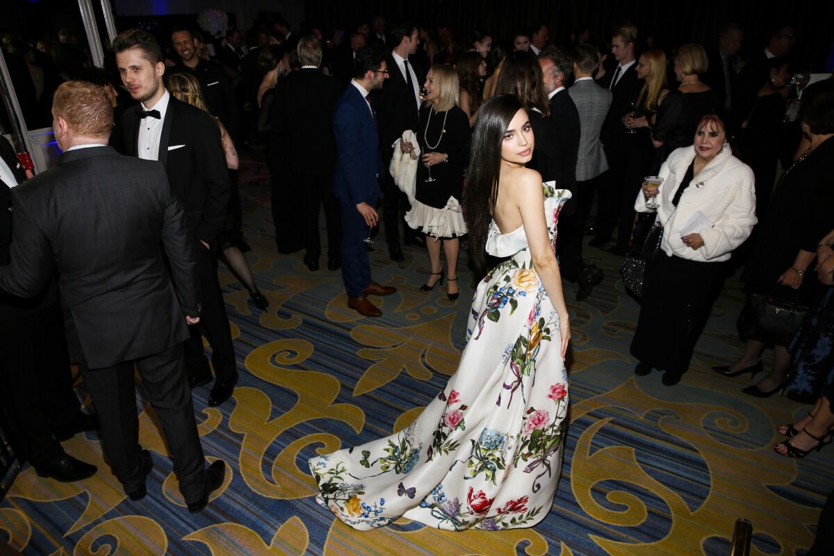 Sofia Carson attends the Los Angeles Ballet gala at the Beverly Wilshire Hotel in Beverly Hills on Feb. 24, 2018.