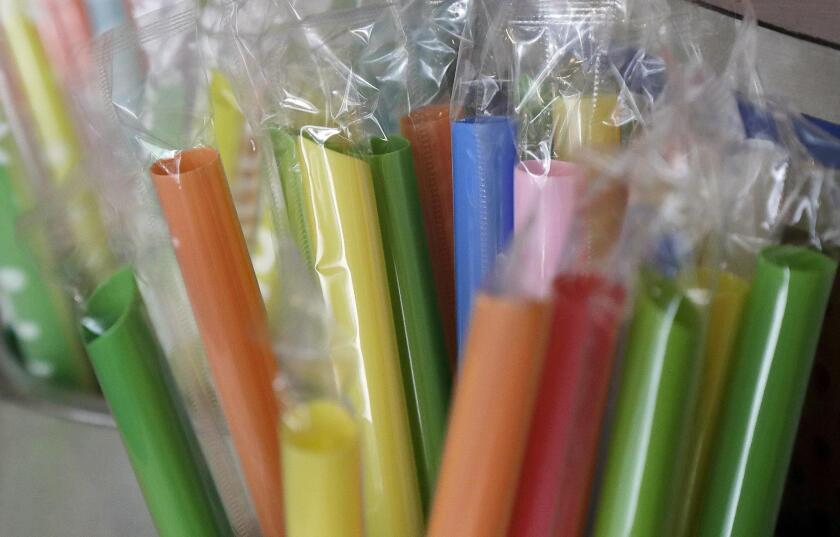 In full-service restaurants, you should only be given a plastic straw if you ask for one, starting Jan. 1, 2019 in California.