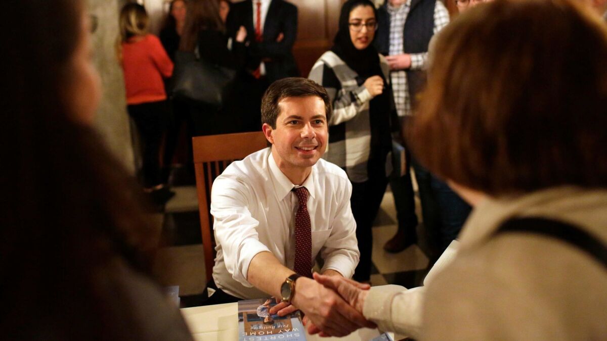 Pete Buttigieg at a book-signing event in Chicago on Feb. 13.