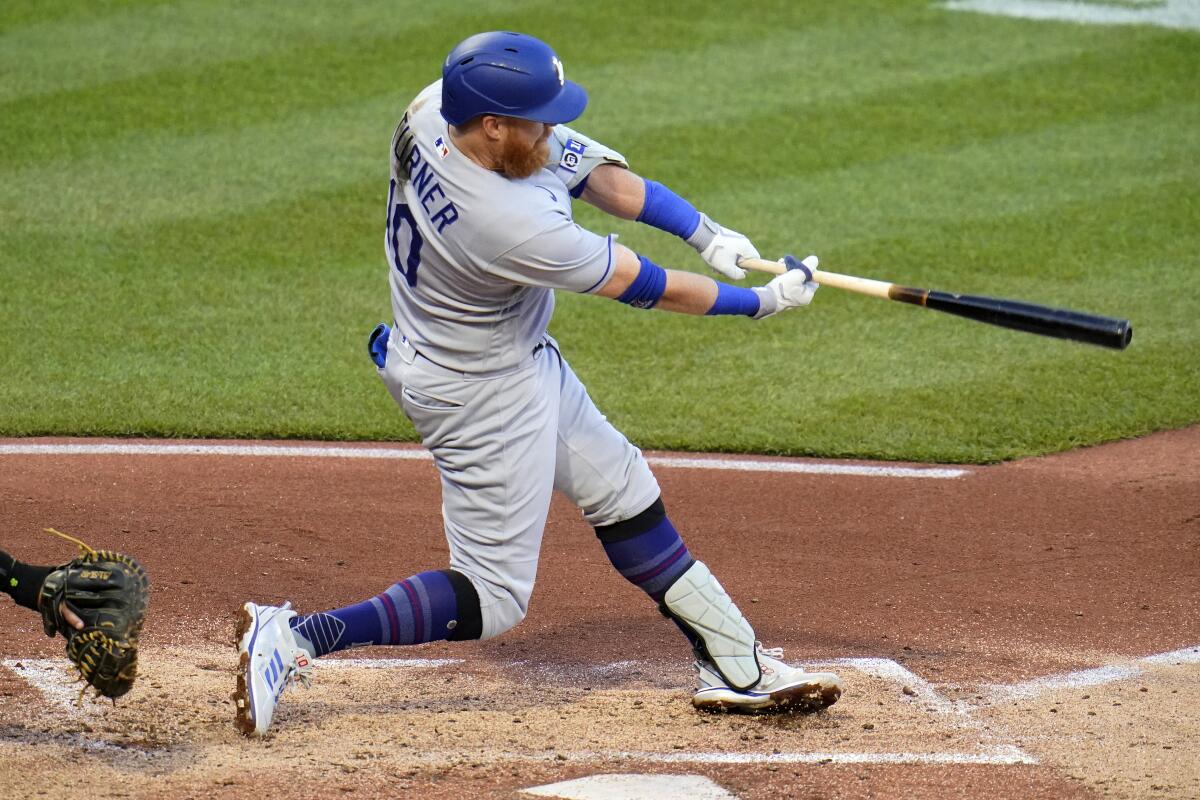 Justin Turner hits 3 of Dodgers' 8 doubles in rout of Bucs - The San Diego  Union-Tribune