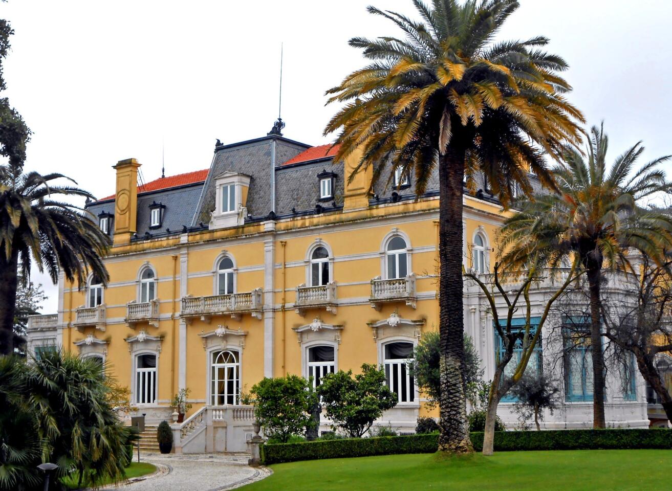 The Pestana Palace, a luxury hotel located in a residential area of Lisbon.