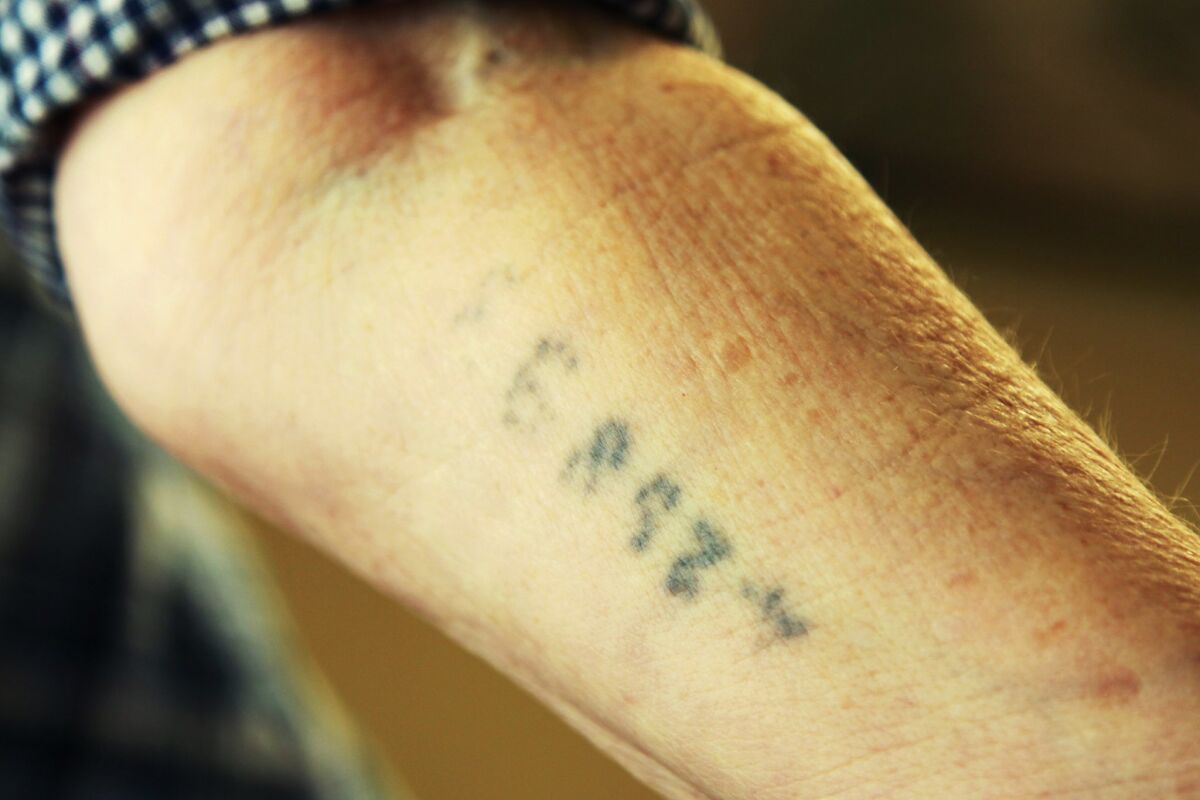 Rose Schindler was tattooed at Auschwitz. — K.C. Alfred / U-T