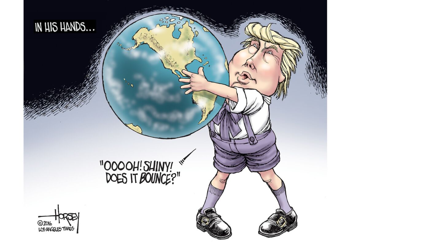 Donald Trump has the whole world in his hands.