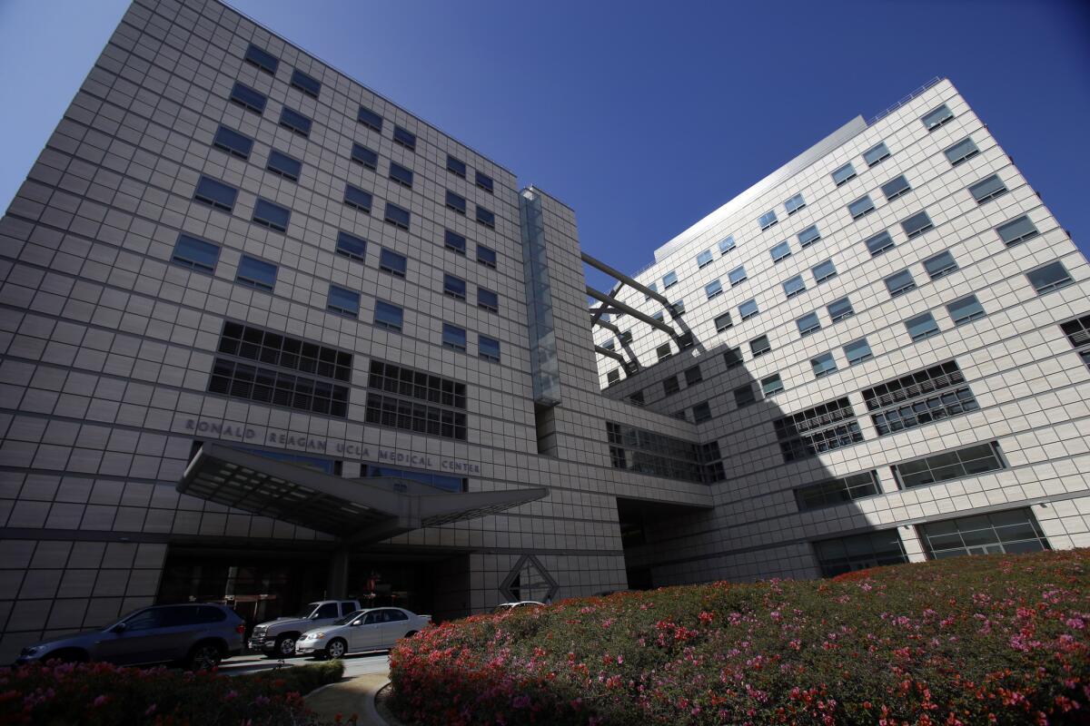 Exterior of Ronald Reagan UCLA Medical Center, in Westwood, CA February 18, 2015.