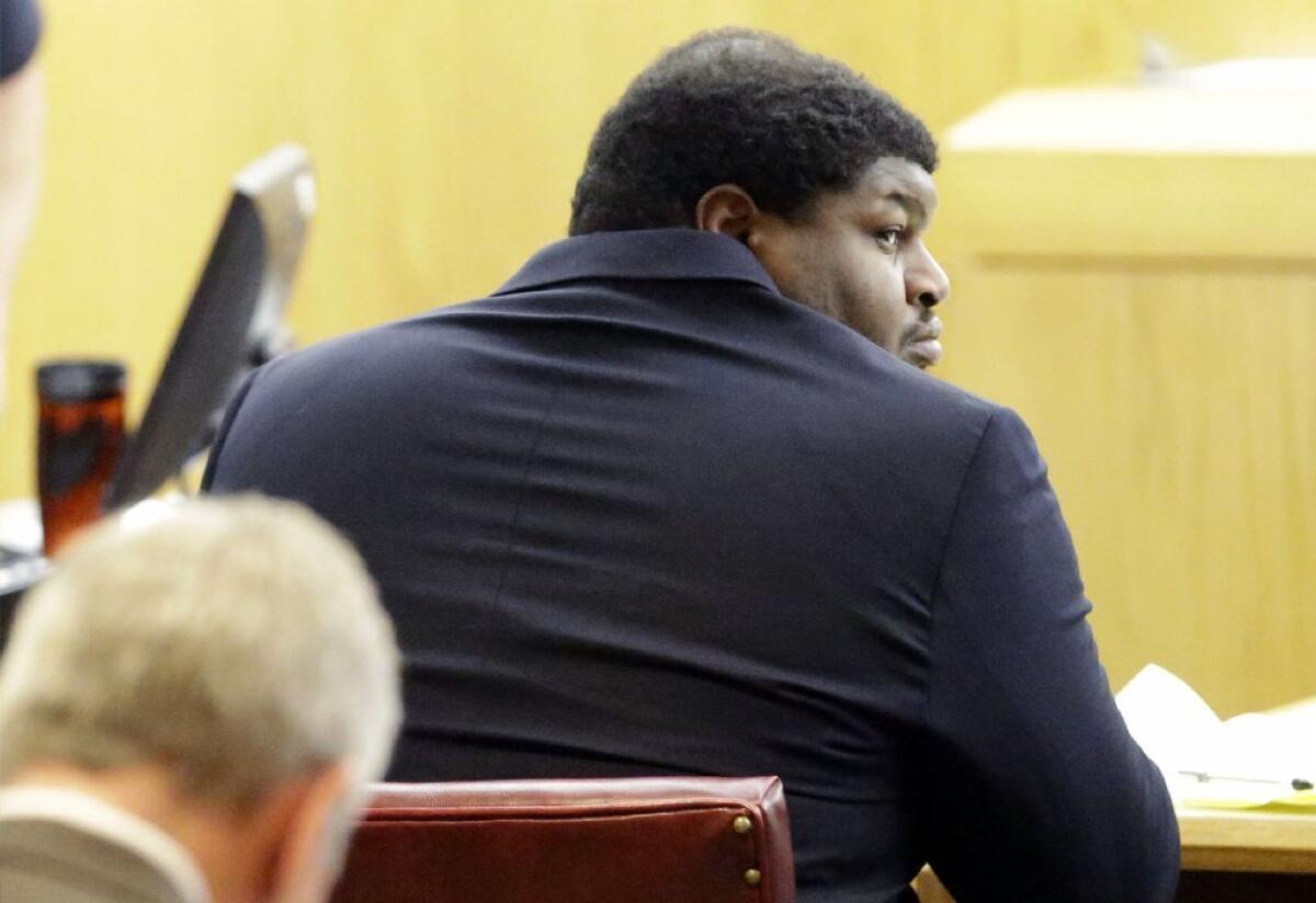 Josh Brent appears in court Thursday during the sentencing portion of his trial.