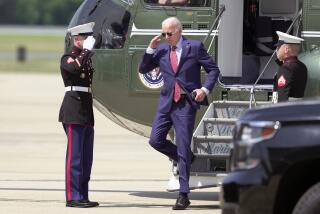 President Joe Biden arrives at the Delaware Air National Guard Base in New Castle, Del., Friday, August. 2, 2024. Biden is spending the weekend at his Delaware home. (AP Photo/Manuel Balce Ceneta)