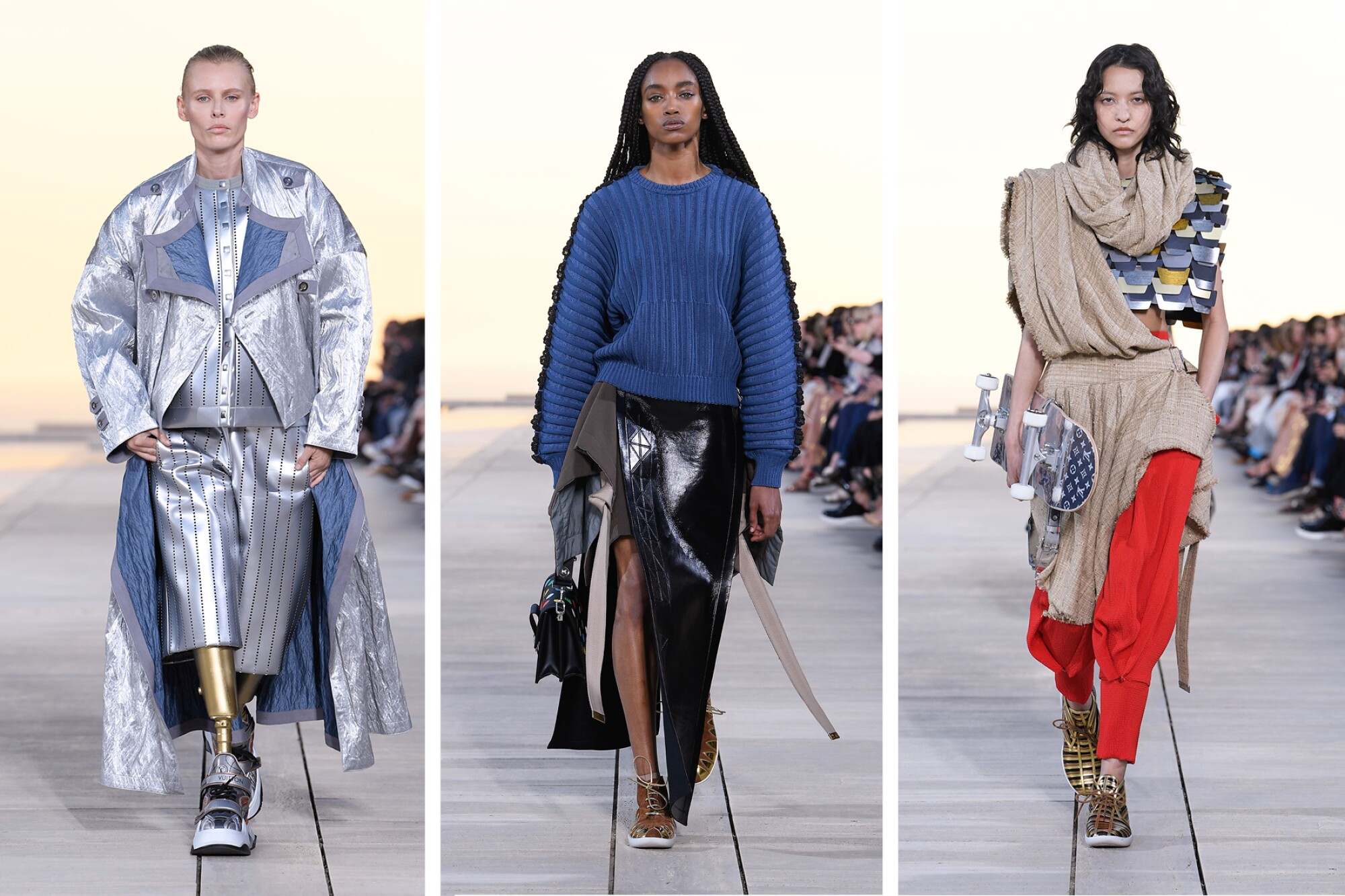 The looks from the Louis Vuitton Cruise 2023 collection evoked an aura of medieval, millennial style.