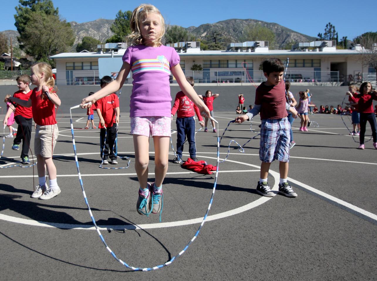 Photo Gallery: Dunsmore Elementary students jump rope for the American Heart Assn.